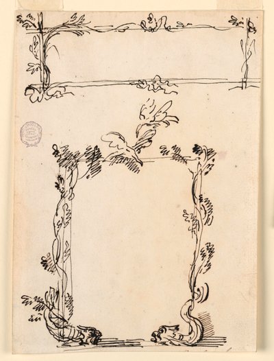 Two Sketches for Cartouches by Carlo Marchionni